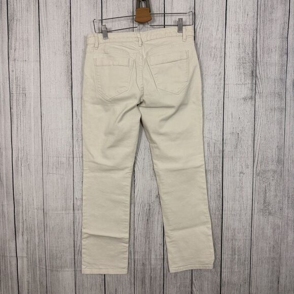 Simply Vera by Vera Wang Women's Size 6 Cream Roll Cuff Capri Denim Jeans - Picture 2 of 6